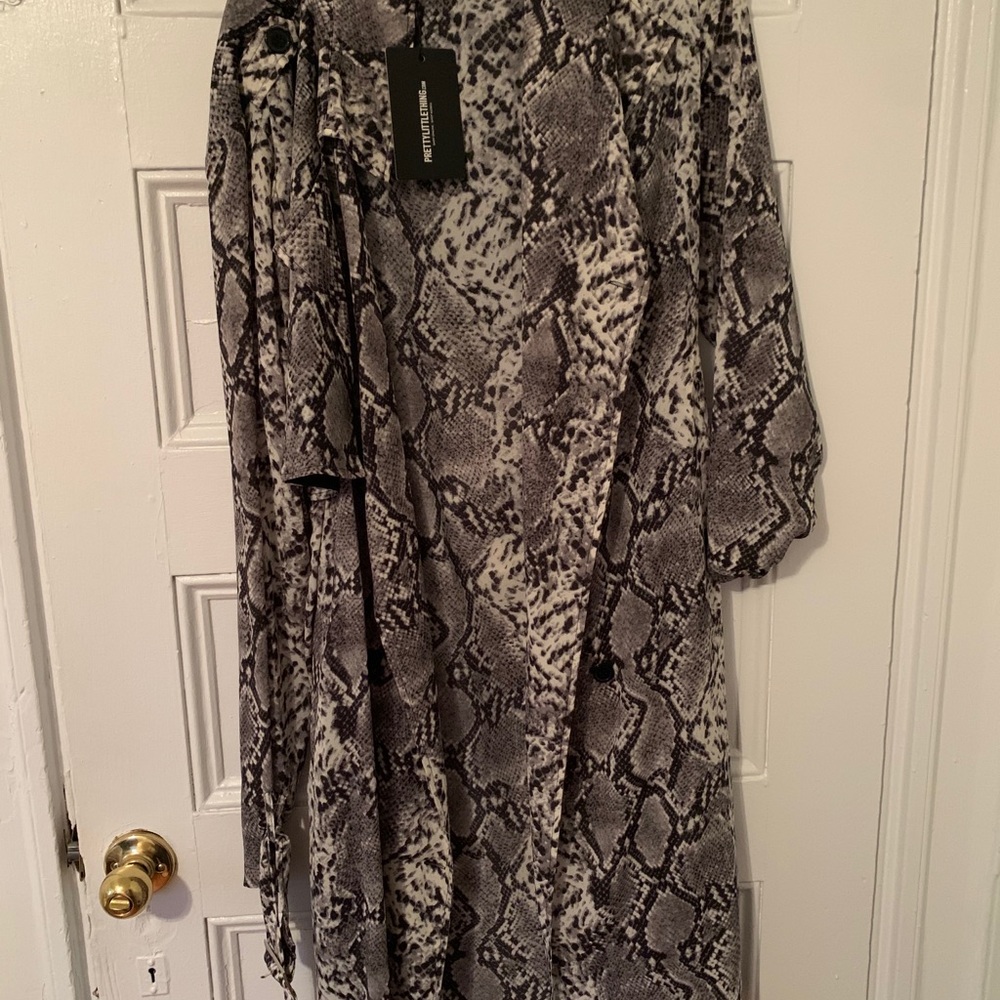 Snakeskin trench coat - never worn - tag on.